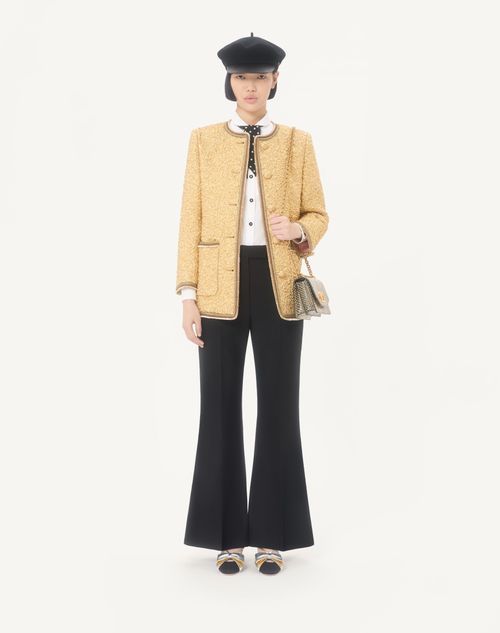 Valentino - Dry Diagonal Wool Trousers - Black - Woman - Trousers And Shorts